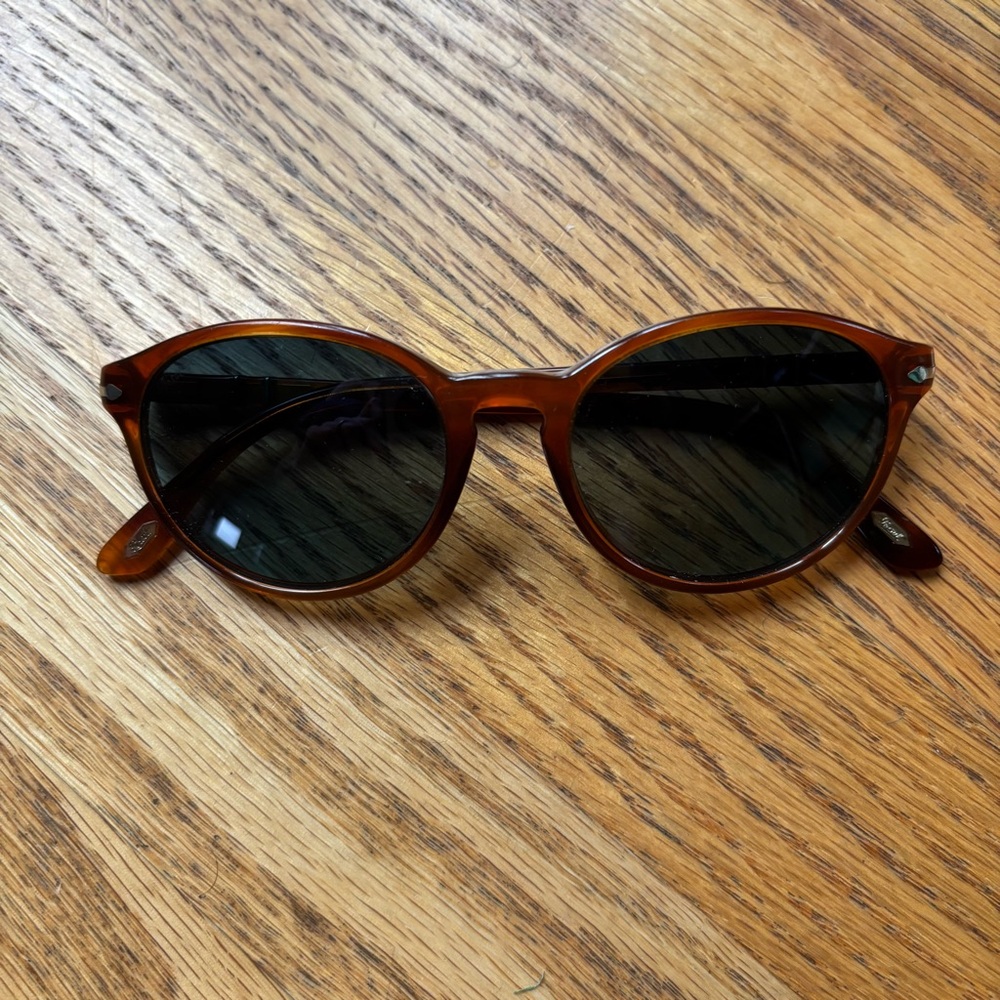Persol Brown Oval Sunglasses